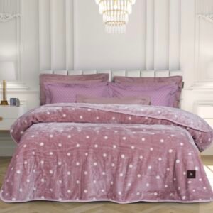 ΚΟΥΒΕΡΤΑ ΥΠΕΡΔΙΠΛΗ VELOUR  GREENWICH POLO CLUB PINK