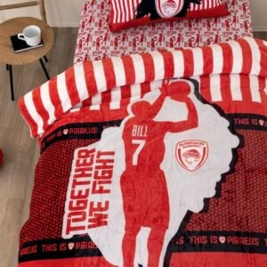 ΚΟΥΒΕΡΤΑ FLEECE PALAMAIKI OLYMPIAKOS ΚOΚΚΙΝΟ 160x220cm