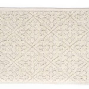 Sdim Πατάκι Μπάνιου με Μικροΐνες & Αντιολισθητικό Υπόστρωμα Venere 002 White 50x90εκ.