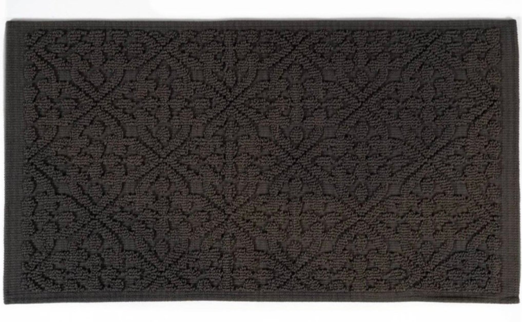 Sdim Πατάκι Μπάνιου με Μικροΐνες & Αντιολισθητικό Υπόστρωμα Venere 001 Dark Grey 50x90εκ.