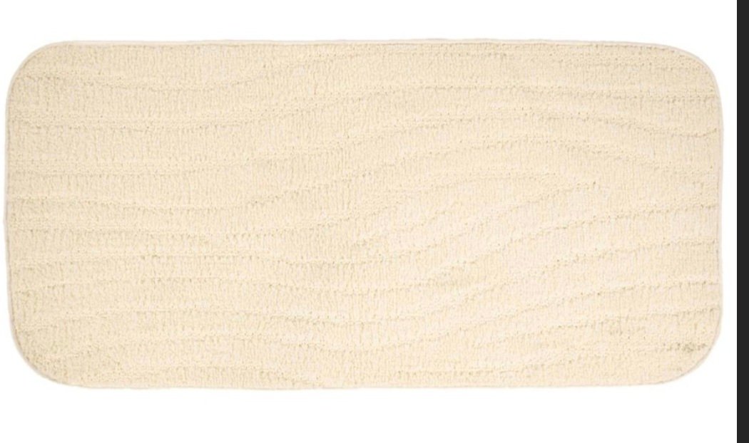 Sdim Πατάκι Μπάνιου με Μικροΐνες & Αντιολισθητικό Υπόστρωμα Tropic White 50x100εκ